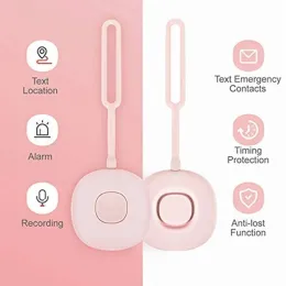 Rings 120dB SelfDefense Alarm For Kids Women Elderly GPS Location Recording Smart Personal Emergency Safety Alert Keychain