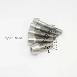 Liumeili Titanium Ti Bolts M8x15 20 25 30 35 40 45 50 60 70mm Allen Key Taper Head for Bicycle Motorcycle Car Ti Fastener