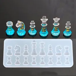 수지 국제 체스 형태의 실리콘 몰드 실리콘 UV 수지 DIY 찰흙 에폭시 수지 펜던트 곰팡이 6139590