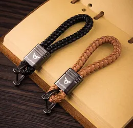 Vintage Handwoven Car Key Chain For Bolero Salsa Tango Cupraonly Stralis Leather Rope Keychain Braided Logo Keychains6708471