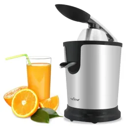 Juicers Stainless Steel Electric Juice PressCitrus Juicer or Squeezer Masticating Machine W/ 160W Power, Handle & Cone for Orange