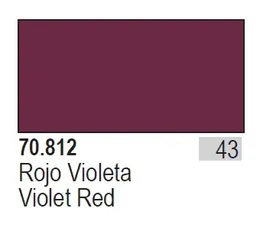 Vallejo Vernice Modello acrilico Colorazione Spagna AV 70812/043 Viola Red Red Econsh Endrome Affermatura Brae Water Model dipinta a mano 17 ml
