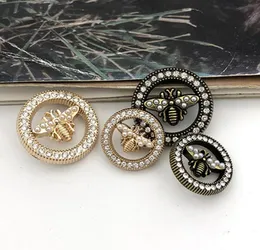 Metal Buttons de Bee de Cristal de Bee Vintage DIY Vintage para camisa Casaco de camisa 9886313