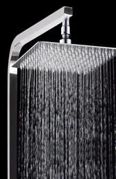 2mm Thin 12 Inch Square Rotatable Bathroom Rainfall Showerhead Super Pressurized Square Top Spray Shower Head Chrome Finish4517576