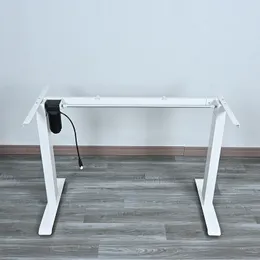 80kg Elektrikli Stand Masası Kaldırma Masası Çerçeve Yüksekliği Ayarlanabilir Daimi Masa Tek Motor Ergonomik Bellek Kontrolü Ev Ofisi