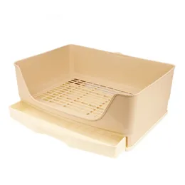 Caixa de vaso sanitário de gaiola de coelho de canto com pan de areia para gaveta para cão de hedgehog chinchilla
