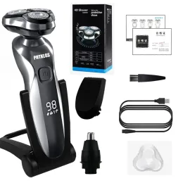 Shavers Electric Ravs für Männer LED -Display -Rasiermaschine für Herren Clipper Bart Trimmer Rotara -Rasierer 100% wasserfestes Rasiermesser Elektrik