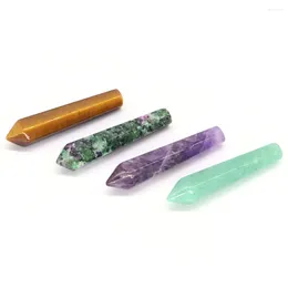 Decorative Figurines 50mm Hexagonal Column Tower Point Wand Natural Stone Crystal Healing Polished Ore Mineral Craft DIY Jewelry Home Decor