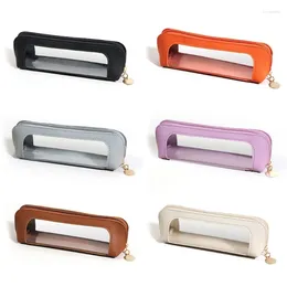 Pencil Bag Stationery PVC -Hülle große Kapazitätsschreiber -Organisatoren klar für das Schulbüro