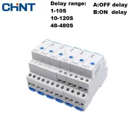 CHINT NTE8 Series Time Slease Relay Control Off Power on Delay NTE8-A NTE8-B 10S 120S 480S AC220V DC24V DIN RAIL Digital Timer