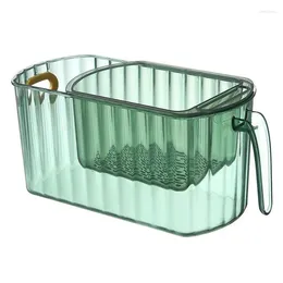 Storage Bottles Fruit Container With Drain Basket Double Layer Wear-Resistant Supplier For Raisins Strawberries And