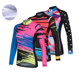 Kvinnors grafik Vintercykeljackor 2022 Cycling Jersey Ropa Ciclismo Thermal Fleece Bicycle Maillot Clothing281m