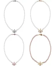 2022 Designer di lusso Short Pearl Rhinestone Orbita Collana Clavicle Chain Collane per girocollo per perle per donne Gioielli Regola 3729310