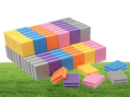 NAD005 100pcs Doublesided Mini Nail File Blocks Colorful Sponge Nail Polish Sanding Buffer Strips Polishing Manicure Tools6852487