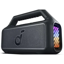 مكبر صوت Soundcore Boom 2 مع مضخم صوت 80W ، باس ، وقت تشغيل لمدة 4 ساعات ، IPX7 مقاوم للماء ، عائم ، RGB Light ، Bluetooth ، محمول للتخييم في الهواء الطلق والشاطئ