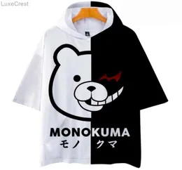 Anime süper tehlike ronpa dingronpa mono kuma monokuma beyaz siyah ayı 3d baskılı kapüşonlu tişört kadın erkek erkek cosplay costume7024136