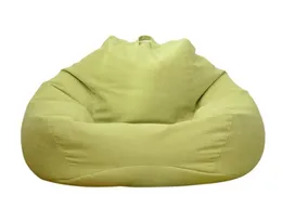 Leniwa sofa pokrywa solidne okładki krzesła bez lnianej tkaniny leżak torba fasolka Pouf puff kanapa tatami salon worka fasolowa 221298399