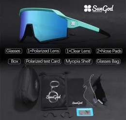 Sungod Vulcans Cycling Sonnenbrille Outdoor Sports Unisex Marathon Mtb Mountain Bike Road Bike Polarisierte Brille 3 Objektiv Set 220257962200