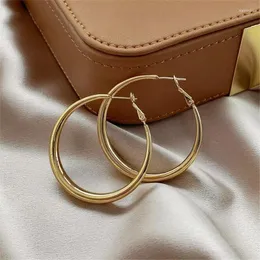 Çember küpeler shangzhihua geometrik abartı metal büyük moda tasarımı kadınlar için basit klasik yüksek mücevher 2024