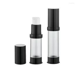 Bottiglie di stoccaggio 500pcs 5 ml da 10 ml Emulsione estetica Essenza separata confezione da campione portatile bottiglia per aspirapolvere nero