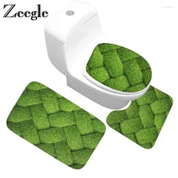 Коврики для ванны Zeegle коврик для ванной комнаты для умываемой напольный туалет крышка крышки для душа без скольжения ковров