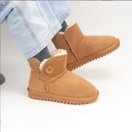 Tasarımcı Yeni Kids Toddler Classic Ultra Mini Boots Snow Boot Kadın Erkekler Kürk Koyun Dinleri Tasman Tazz Kestane Kum Bej Avustralya Kış Ayak Bileği