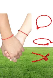 100PCSlot Fashion Red Thread String Bracelet Lucky Red Green Handmade Rope Bracelet for Women Men Jewelry Lover2880046