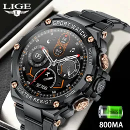 LIGE Watches 800ma 2023 Watch Bluetooth Call Outdoor Sports Bracelet IP68 Waterproof Smart Clock Men Smartwatch for Xiaomi watch