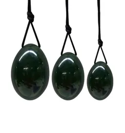 3pcsset Natural Nephrite Jade Yoni Eggs For Women Kegel Exercise Jade Yoni Egg Set Vaginal Muscle Tightening Drilled Massage Ston4178335