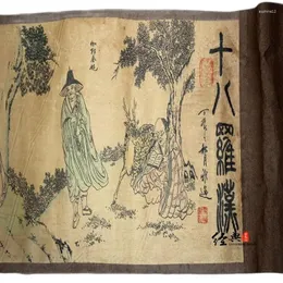 Декоративная фигурки народная коллекция Китай Свитка Живопись длинные восемнадцать Лоханту