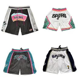 Stitched Just Don Basketball Shorts Hip Pop Summer Summer With Pockets Zipper Swearwear Sportwear Breathable Treinamento de ginástica praia curta ao ar livre S-3xl
