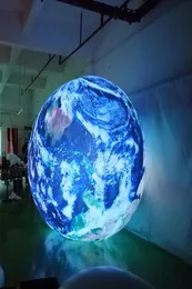 2m a LED sospeso gonfiabile gigante gigante gonfiabile Globe palla per eventi decorazione290f35802396923141