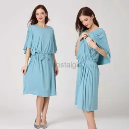 Moderskapsklänningar känslor mammor moderskapsklänningar osynliga ammande mantel klänning lösa mammklassen mjuk stretch eleganta omvårdnadskläder 24412