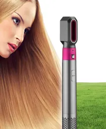 Hårtork 5 i 1 Electric Hair Comb Negativ Jon Rättare Brush Blow Torkler Luft Wrap Curling Wand Löstagbart borstpaket Hem 227337891