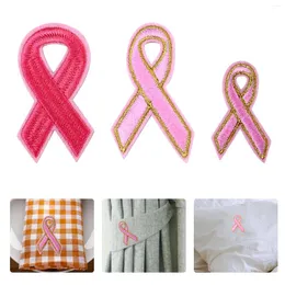 Aufbewahrung Flaschen 30 Stcs Eisen Applikationen Kleidung Pink Ribbon Aufkleber Pattern Patch Aufkleber Stickpatches Schmelzenzubehör