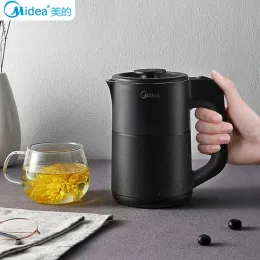 Kettles midea 600ml mini chaleira elétrica 800w aquecedor de água fervente para viagens em casa 110v220v Universal 304 Aço inoxidável