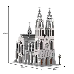 MOC-148170 Модульные готические соборные строительные блоки Установите модель средневекового собора с типичными деталями 4165 ПК для сбора