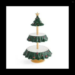 Storage Bags Christmas Fruit Plate Tree Dessert Table Food Dispenser Holiday Resin Decoration Display Stand