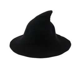 Witch Hat Diversified Along The Sheep Wool Cap Knitting Fisherman Hat Female Fashion Witch Pointed Basin Bucket for Halloween2556191