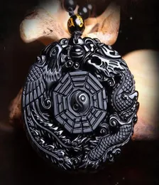 Obsidian Phoenix Vulcanic Dragon Yin Yang Collana a sospensione PPUK Stock1251918