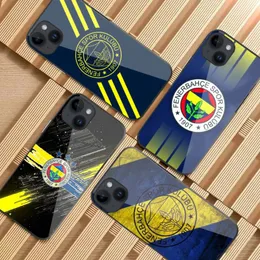 T-Turkey Fenerbahce-E Telefono per iPhone 15 14 13 12 11 XR XS XSMAX 8 7 Plus Mini Pro Max Black Glass Cover