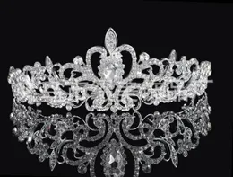 Birdal Crowns Neue Stirnbänder Haarbänder Kopfstücke Brauthochzeit Schmuck Schmuck Silber Kristalle Strass -Perlen HT065020062