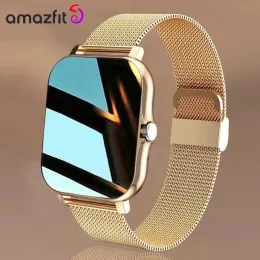 Смотреть Amabfit 2023 Smart Wwatch для женщин Подарок Подарки с полным сенсорным экраном Bluetooth вызывает цифровые наручные часы для Huawei Xiaomi Apple Smart Watch