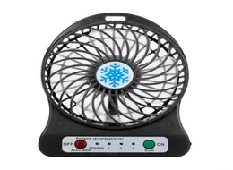 2018 portátil mini fã USB LED Light Air Cooler Small Desk 18650 Bateria de bateria para PC Ventilador de resfriamento de laptop Ventilador USB2187554