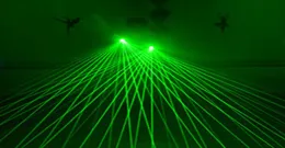Green Red Laser Glove med 4st 532Nm 80MW LED -lasrar Ljusdanssteg Lysande palmlampor för DJ Club KTV Show Gloves9692779