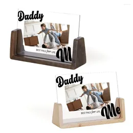 Rahmen personalisierter Vater Geschenkgeschenk Custom Bilderrahmen Väter Tag von Tochter Po für Papa Happy Home Decor