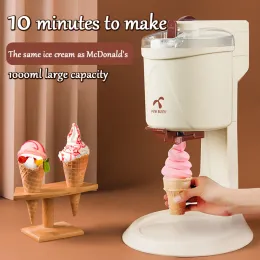 SHAVERS Ice Cream Machine 220V Automatyczna Automatyczna DIY Materiał owocowy 1L Fruit Desser Maszyna Milk -Cake