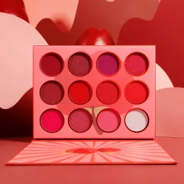 Shadow Red Lidschatten Palette, De'lanci Hochpigmentierte matte Schimmer -Make -up -Palette für Mädchen/Frauen, Ruby Rose Lidschatten Palette, Schönheit