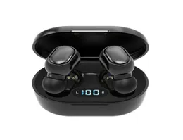 E7S Siyah Kulak Bud True Kablosuz Bluetooth Headphonestouch Kontrolü Su geçirmez TWS STEREO KAPILI BURADABABE BURUDA44467063