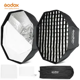 GODOX SB-UE 80CM 95 cm 120 cm Portable Octagonal Paraply Softbox With Honeycomb Grid för Bowens Mount Studio Flash Softbox